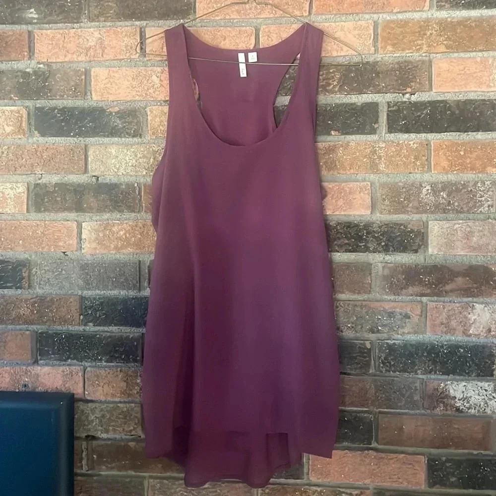 Maroon Frenchi high‎ low Tank M